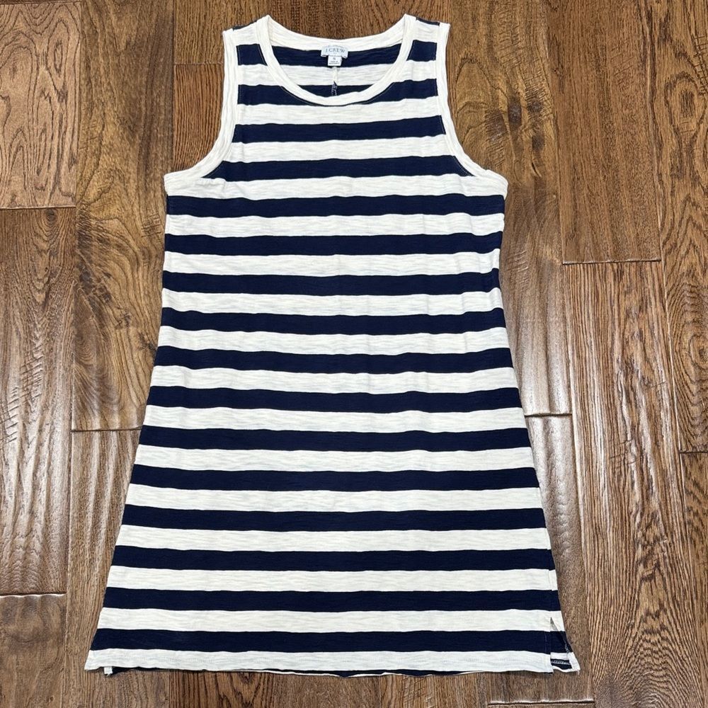 J Crew Women’s Striped Navy and White Dress Sz S